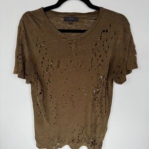 IRO Distressed Short Sleeve T-Shirt – Size M